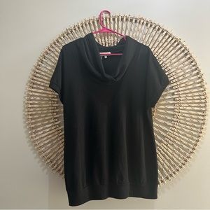 Women’s black cowl neck sweater